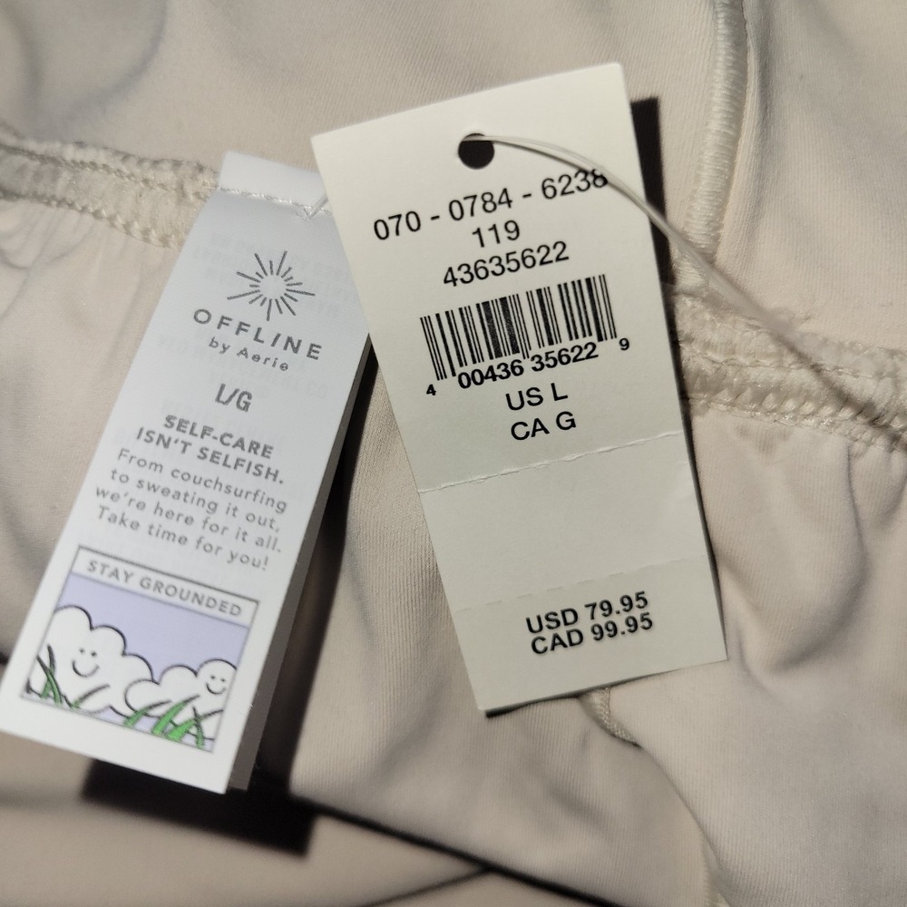 Offline By Aerie Real Me Regular Rise Super Wide Leg Legging Size Large NWT - Picture 7 of 9